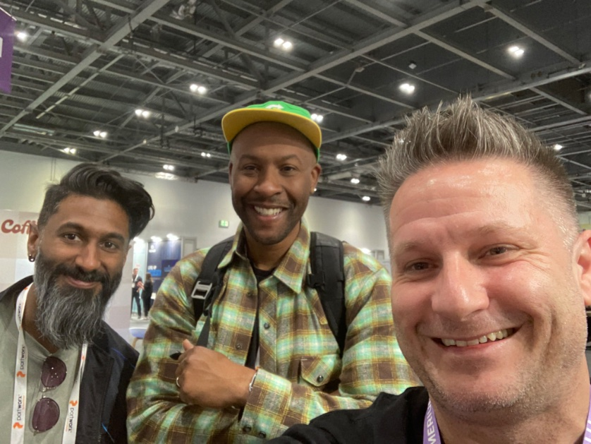 Me, bdougie and Marino at KubeCon