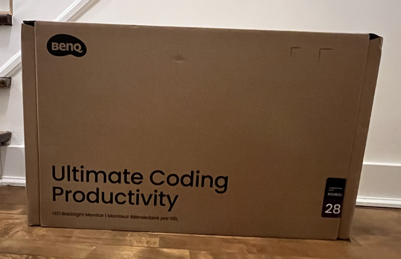 The BenQ RD280U still in the box